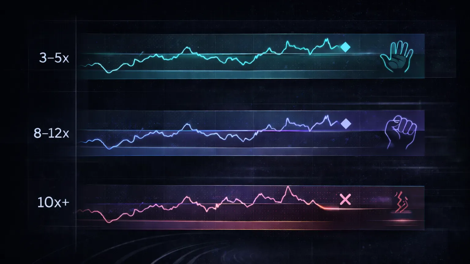 Diagram showing how leverage magnifies MAE and triggers emotional exits even when the setup is valid