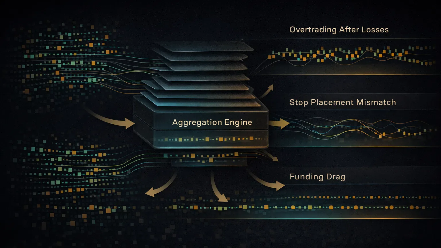 Aggregated journaling review exposing trade frequency stop placement and funding leaks in crypto futures trading