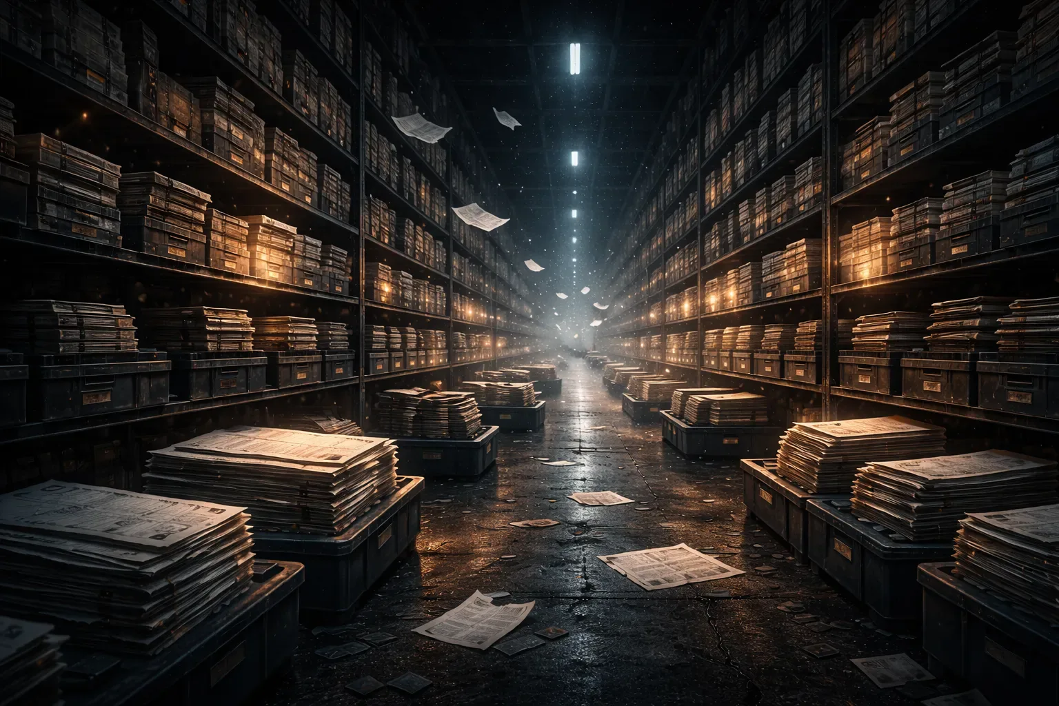 Atmospheric visual of repetitive CSV export and upload work creating workflow fatigue