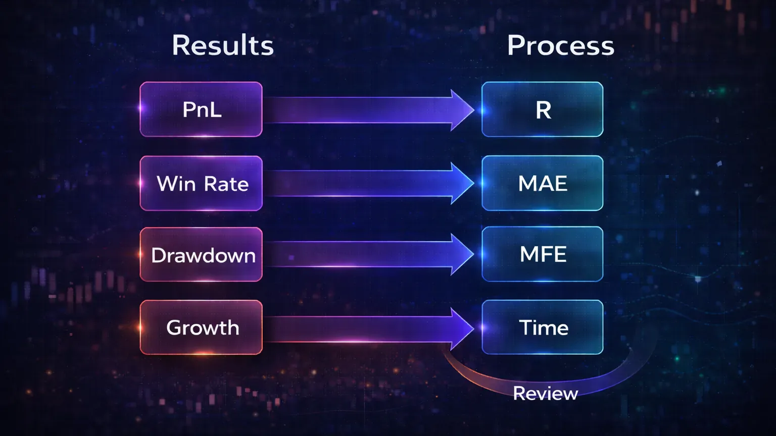 Results versus process feedback loop diagram for crypto day trading reviews