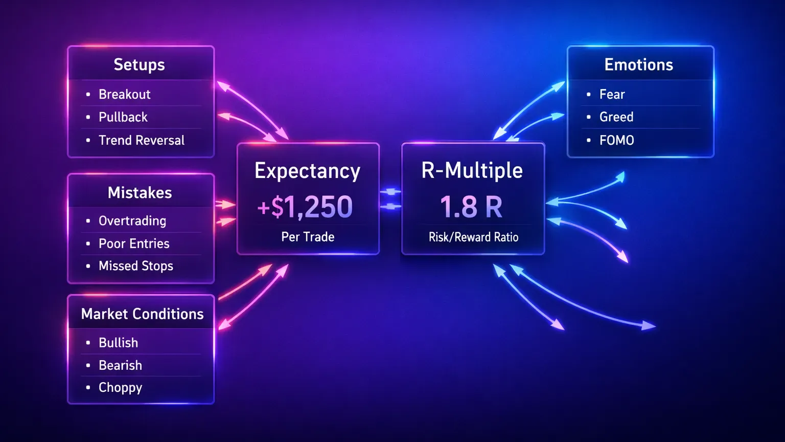 Tagging system connecting trading behavior to performance outcomes