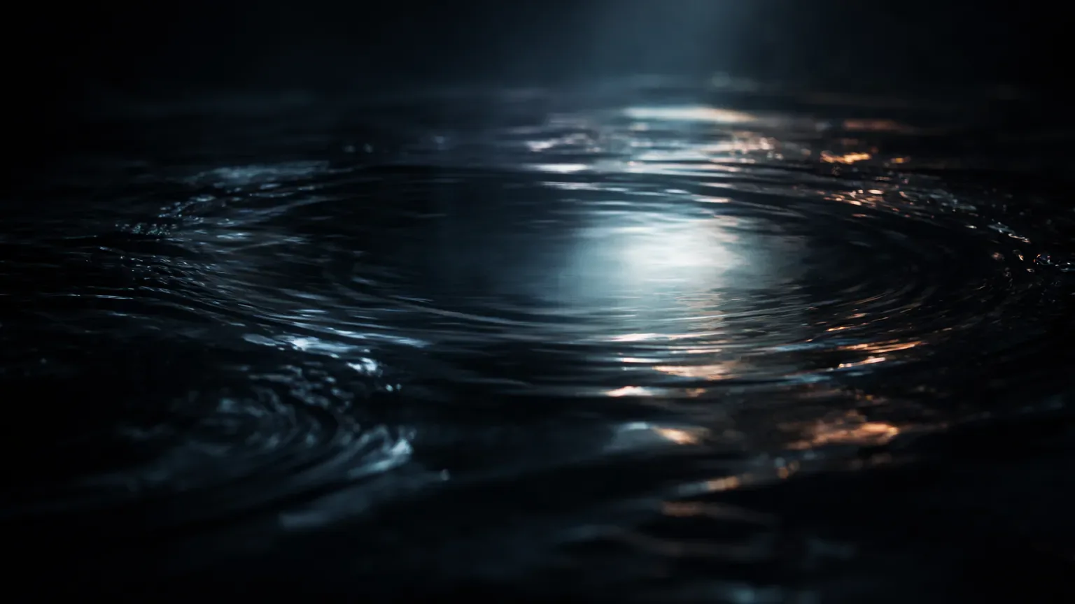 Atmospheric psychological trading image showing emotion becoming observable and manageable under calm reflective light