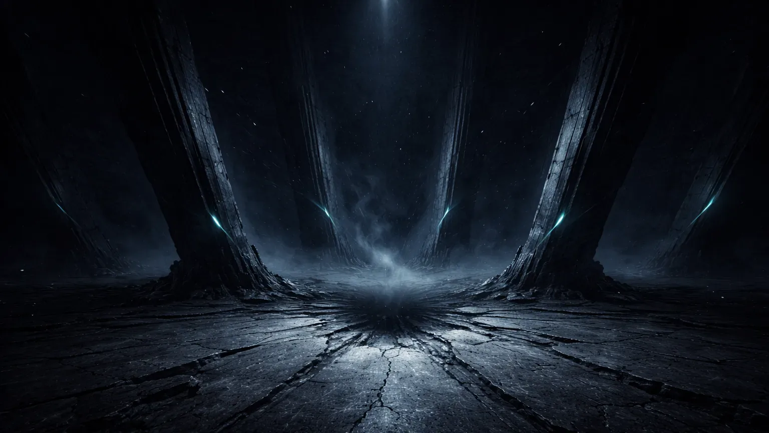 Abstract visual metaphor of psychological pressure during trading drawdown, showing compressed space and gravitational tension