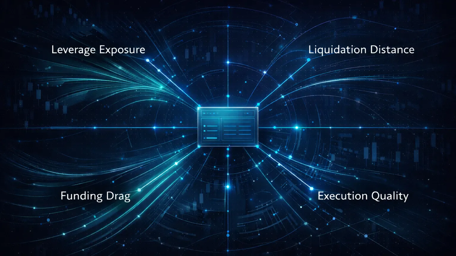 Crypto futures journal as a risk exposure map showing leverage, liquidation, funding, and execution variables