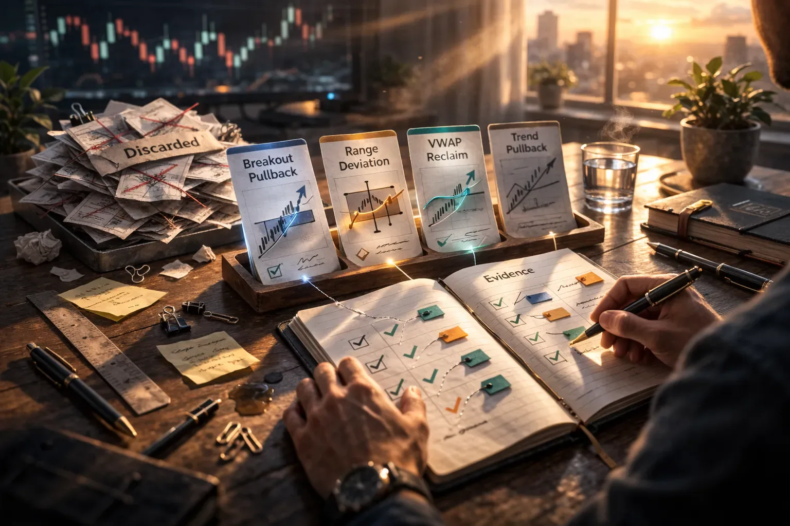 Data-driven trader refining a small set of proven setups into a sustainable edge
