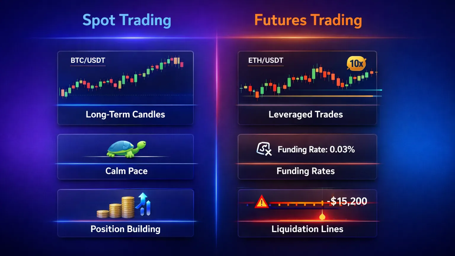 Spot trading vs futures trading journal separation