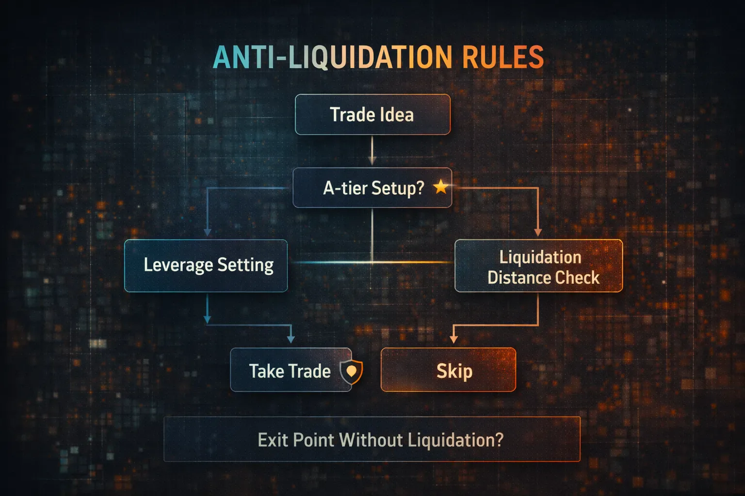 Decision flowchart for reducing liquidations without changing strategy edge