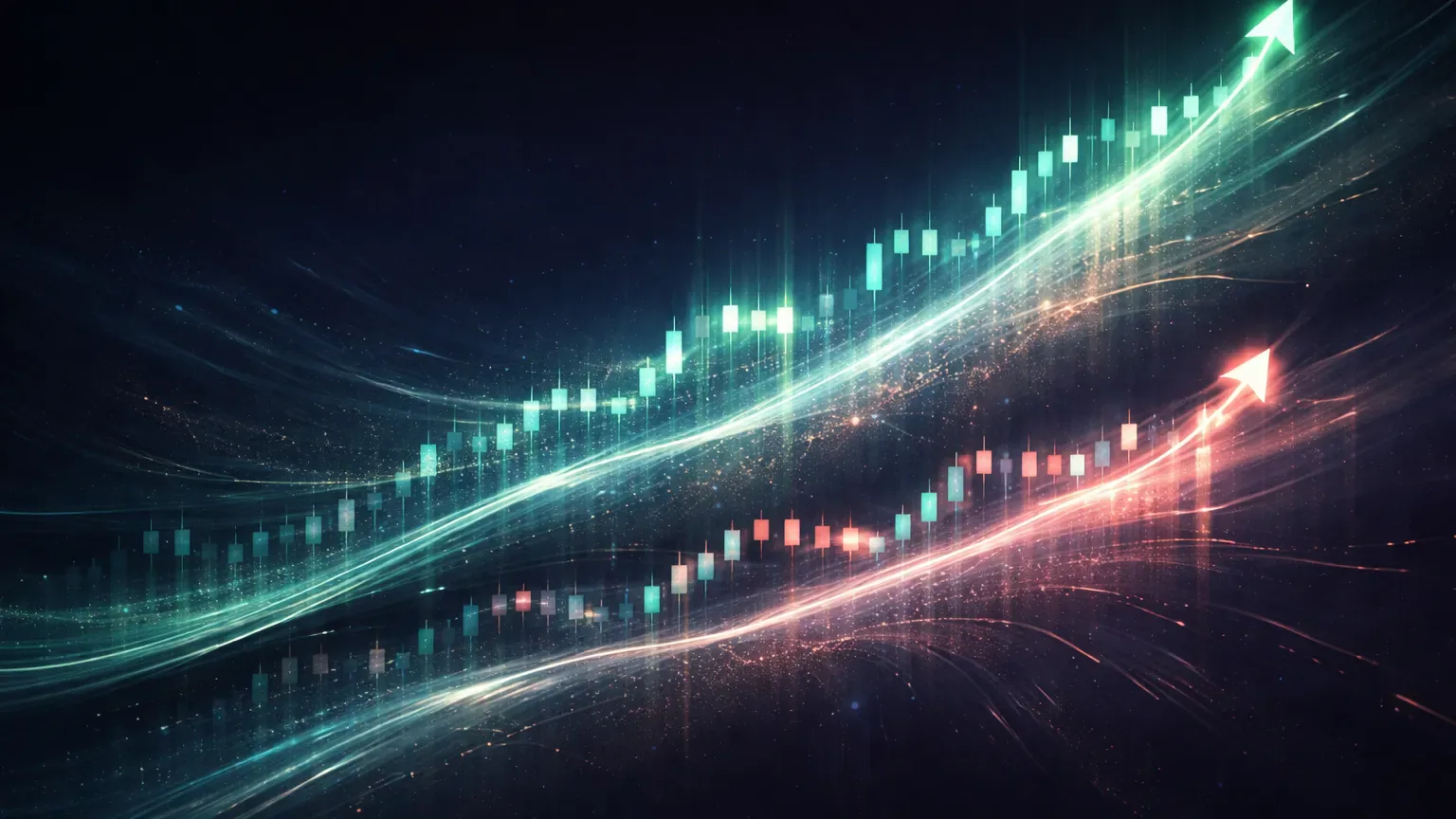 Conceptual visualization of trading price action minus execution friction