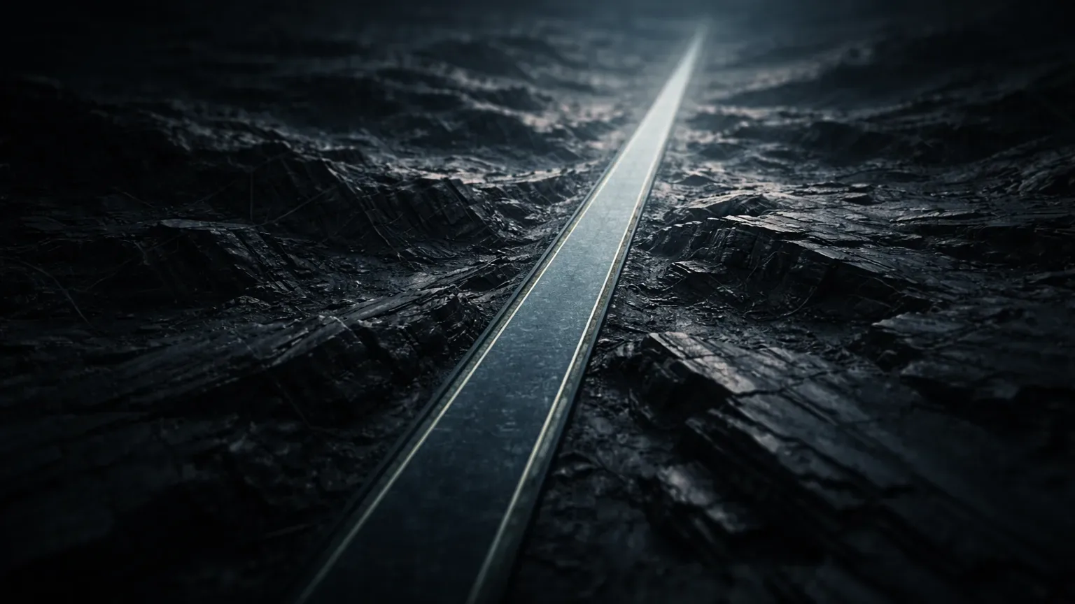 Selective trading window represented as a narrow stable path through a vast uncertain environment