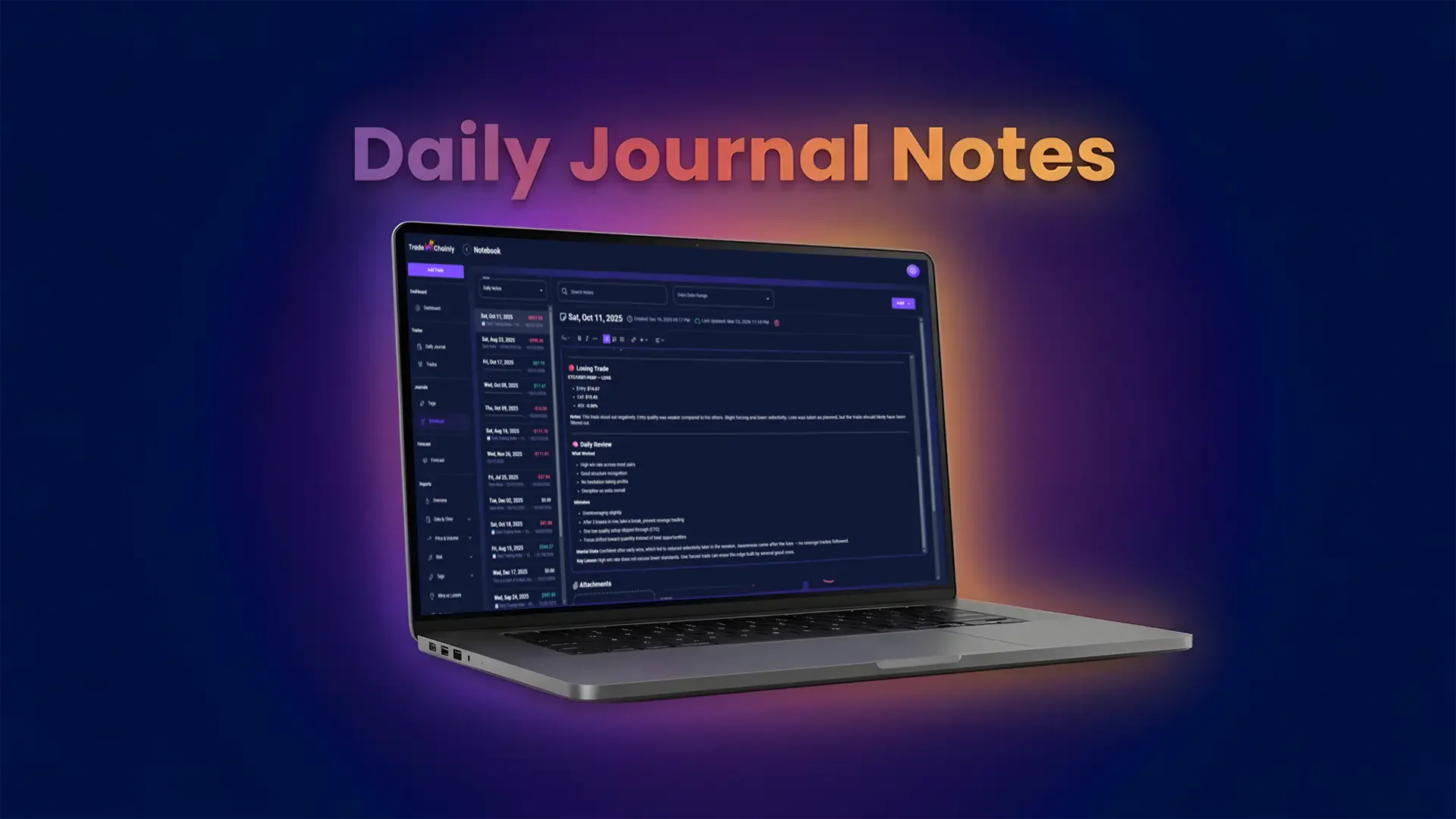 Using Daily Journal Notes to Improve Performance